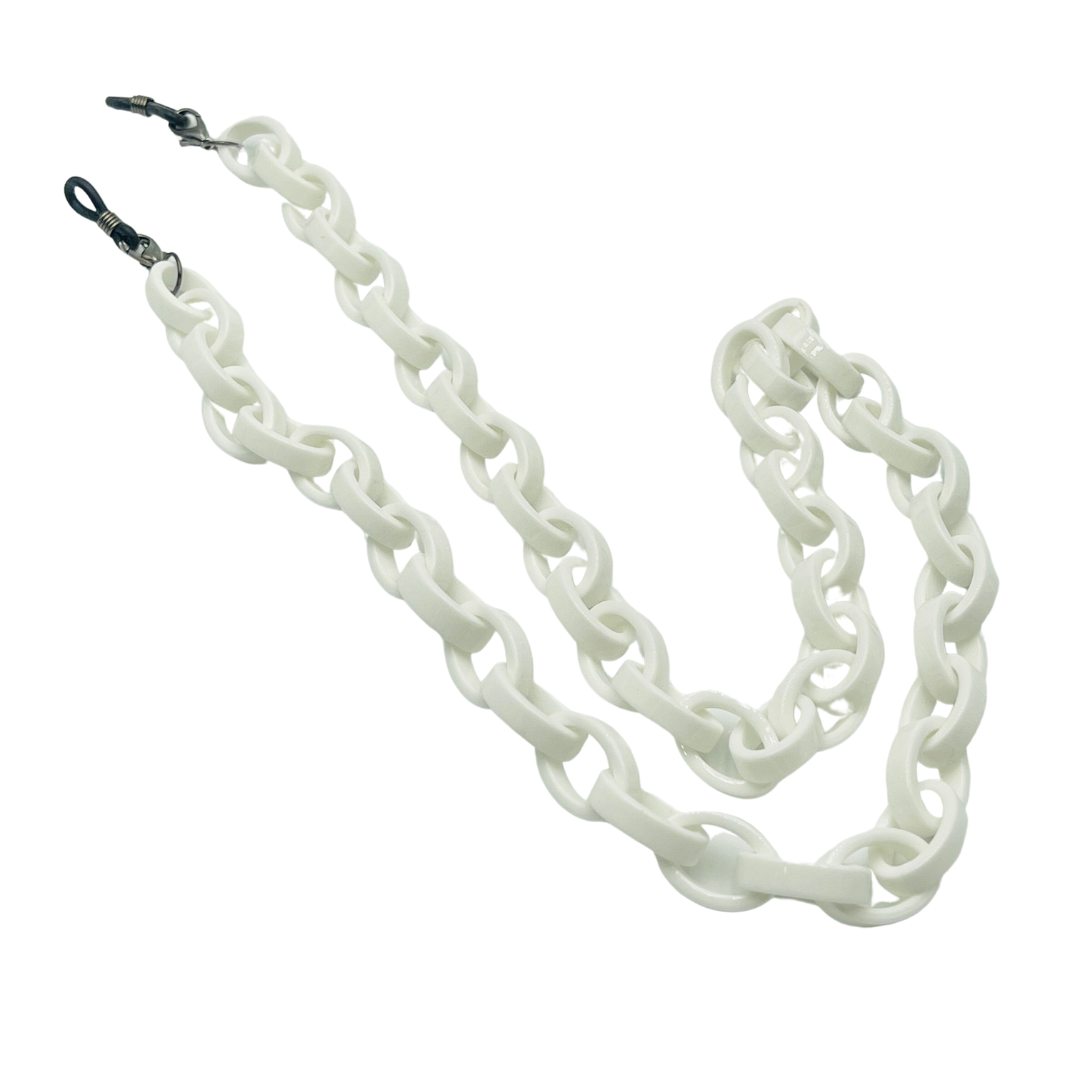 CATENINA PER OCCHIALI ANELLI BIANCO