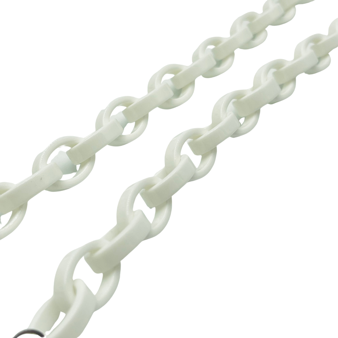CATENINA PER OCCHIALI ANELLI BIANCO