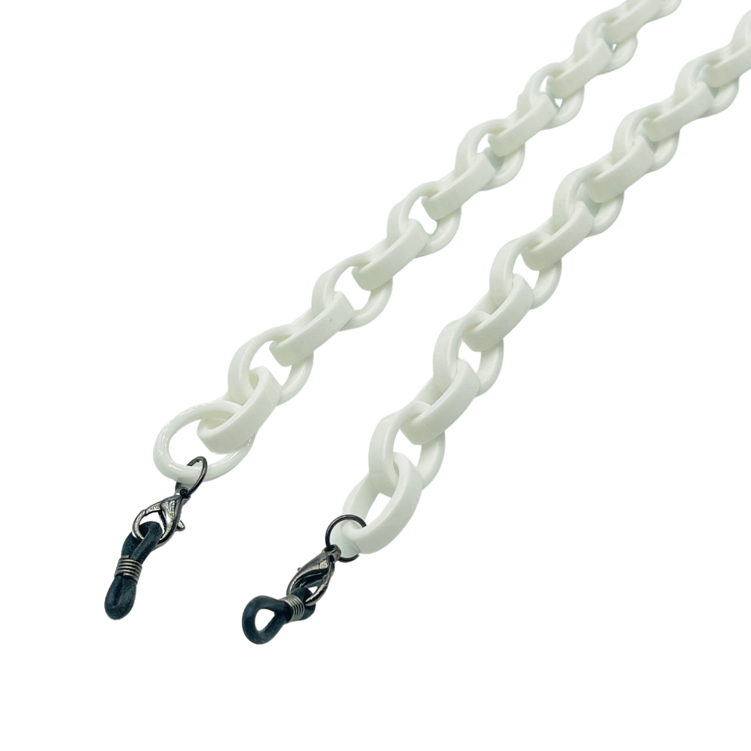 CATENINA PER OCCHIALI ANELLI BIANCO