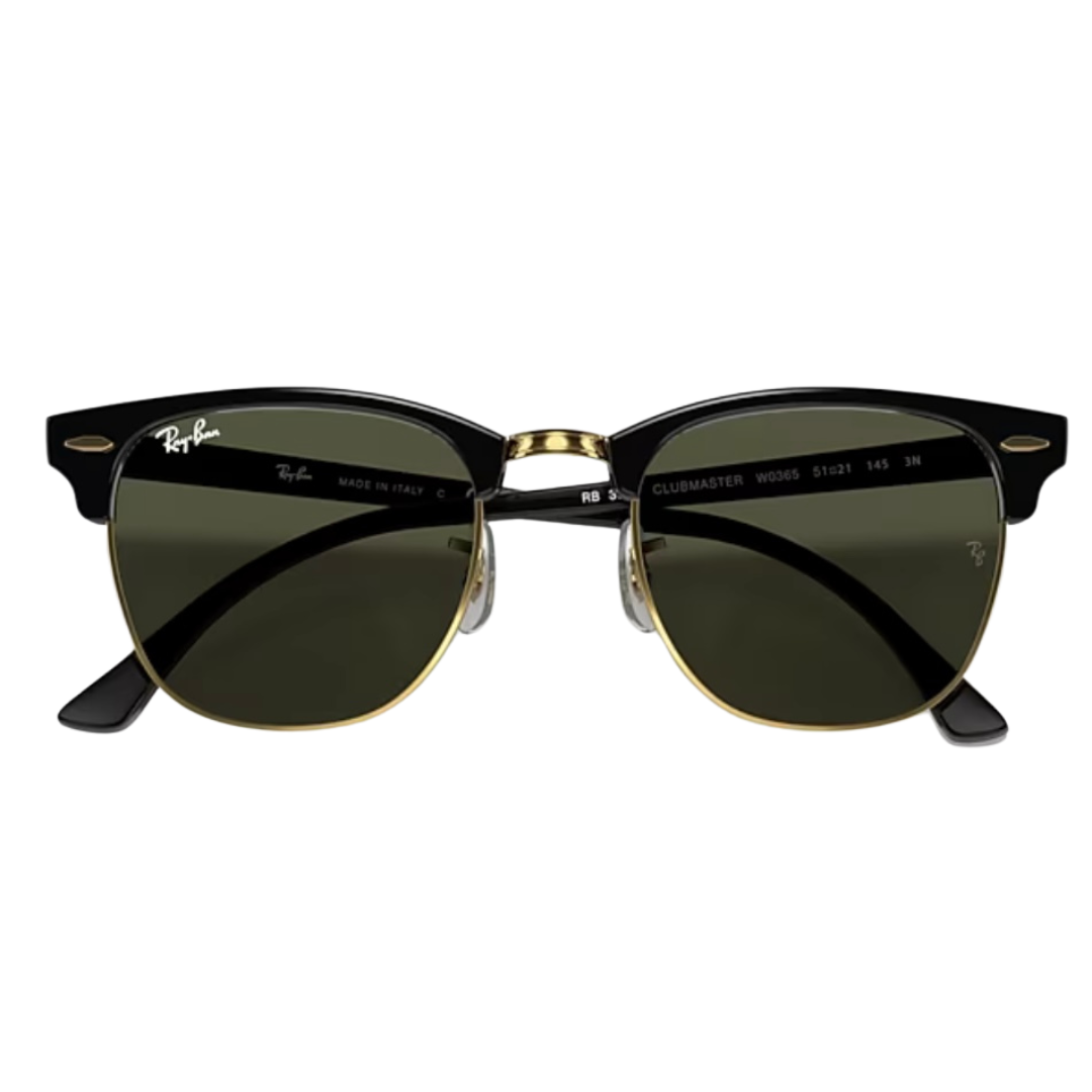 RAY-BAN RB 3016 CLUBMASTER (W0365-BLACK GOLD)