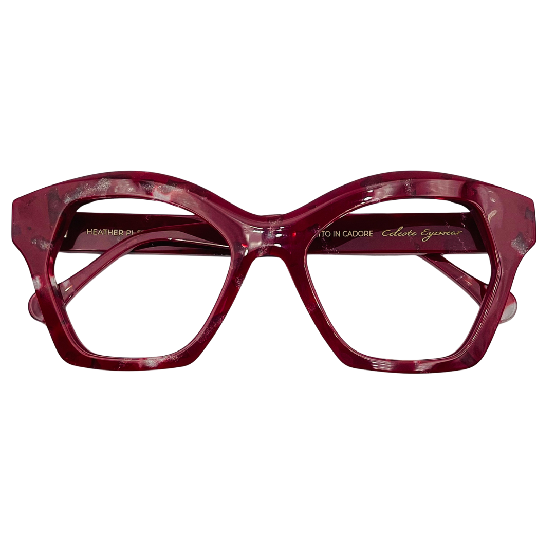 CELESTE EYEWEAR -HEATHER CLIP(576-RED GLITTER)