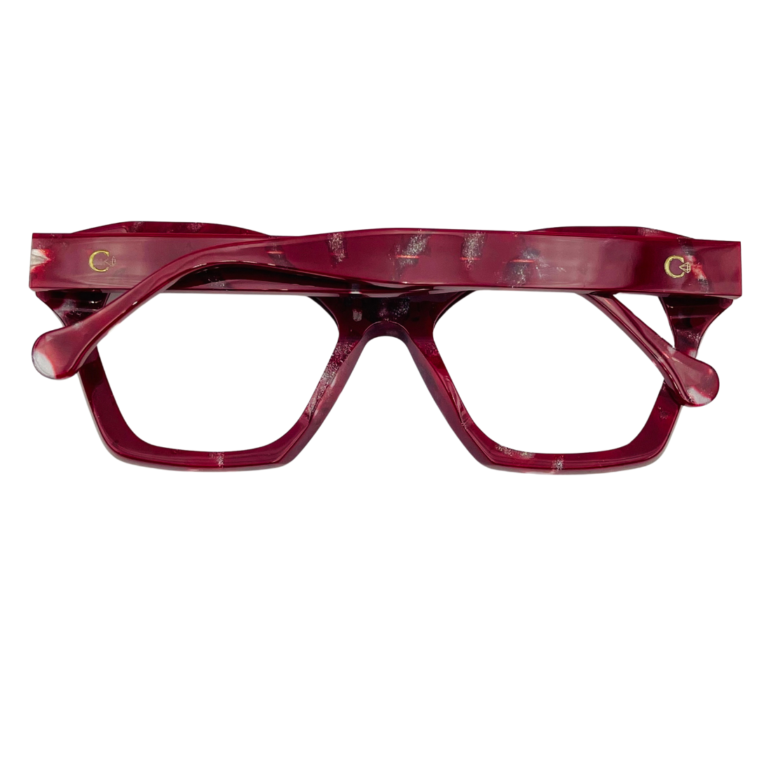 CELESTE EYEWEAR -HEATHER CLIP(576-RED GLITTER)