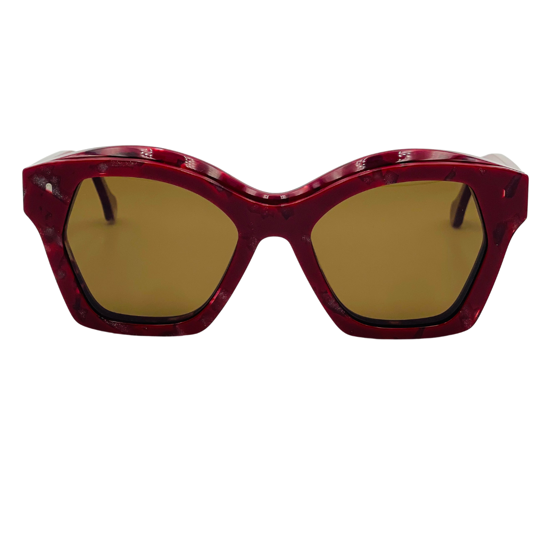 CELESTE EYEWEAR -HEATHER CLIP(576-RED GLITTER)