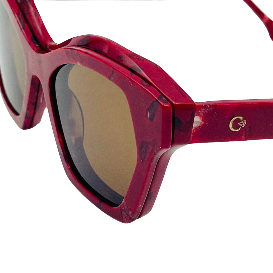 CELESTE EYEWEAR -HEATHER CLIP(576-RED GLITTER)