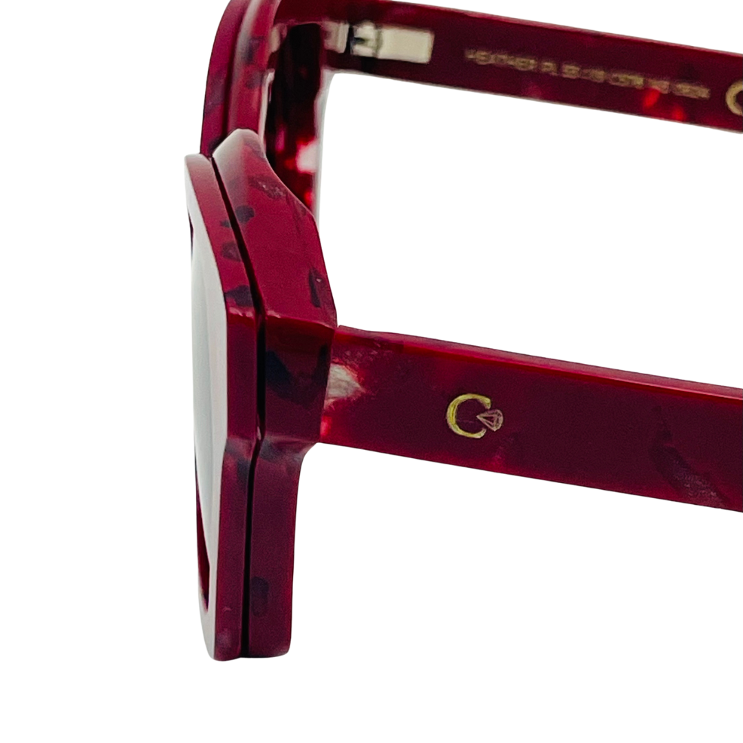 CELESTE EYEWEAR -HEATHER CLIP(576-RED GLITTER)
