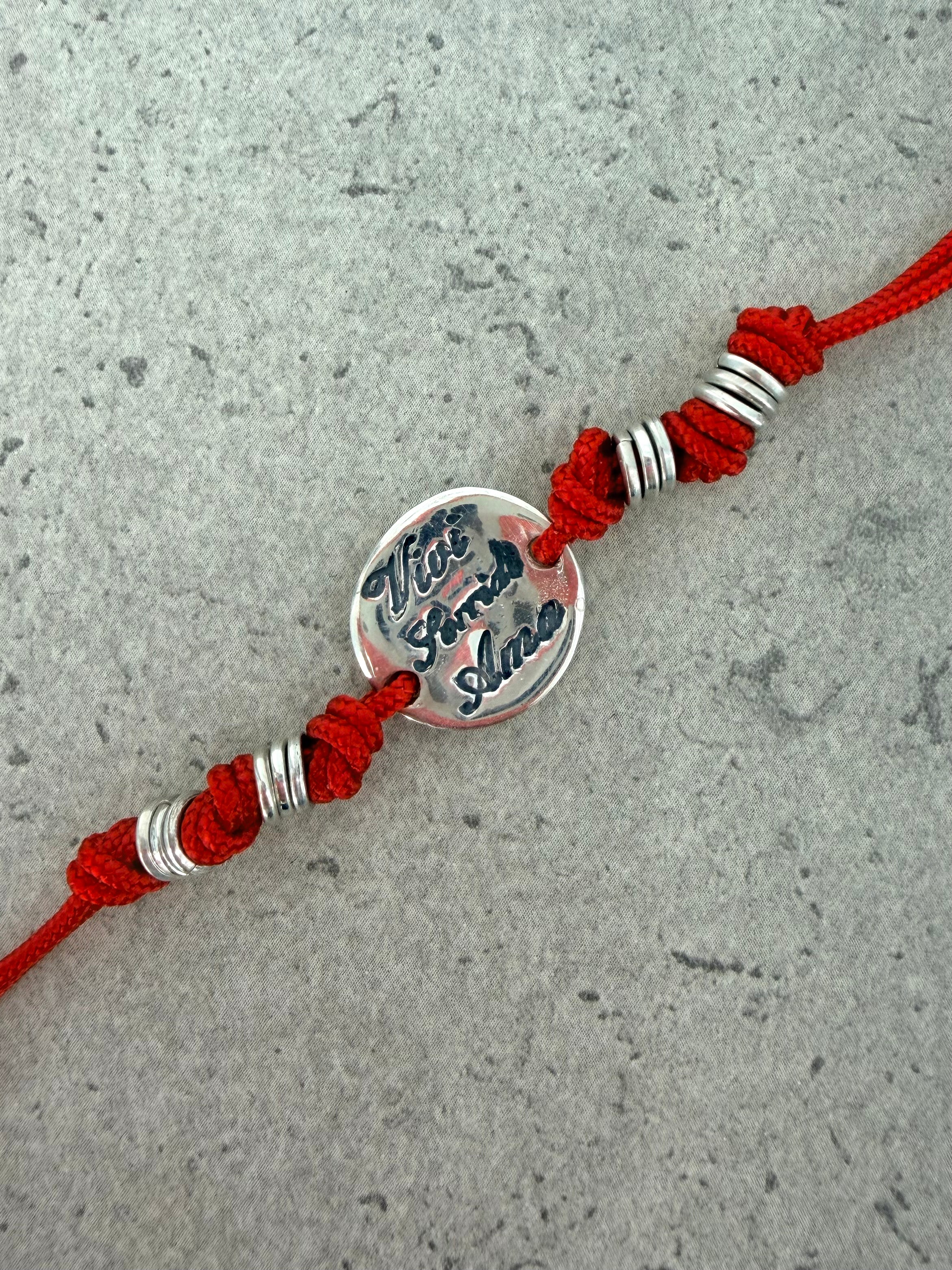 BRACCIALE "Vivi, Sorridi, Ama"(rosso)