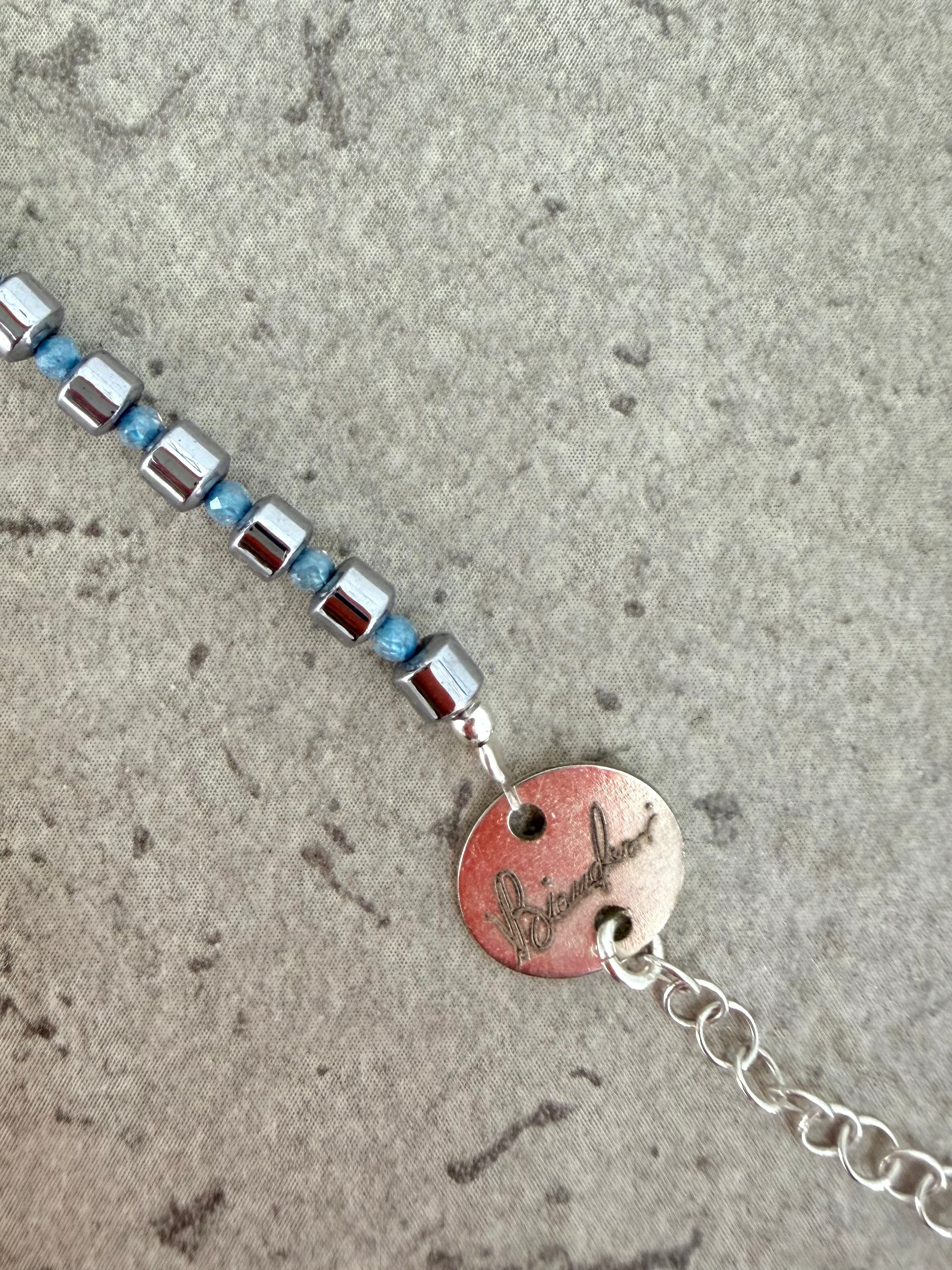 BRACCIALE "Vivi, Sorridi, Ama" (azzurro)