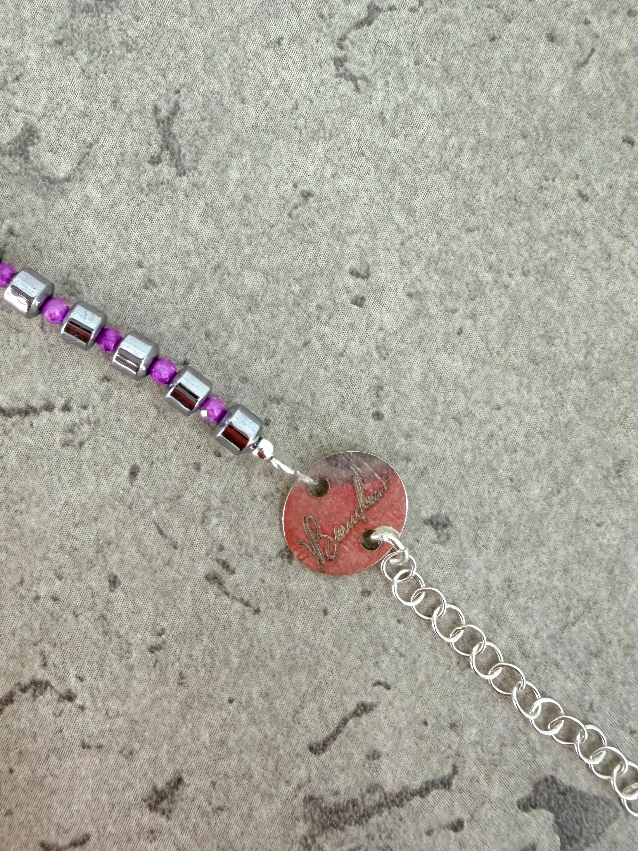 BRACCIALE "Vivi, Sorridi, Ama" (fucsia)
