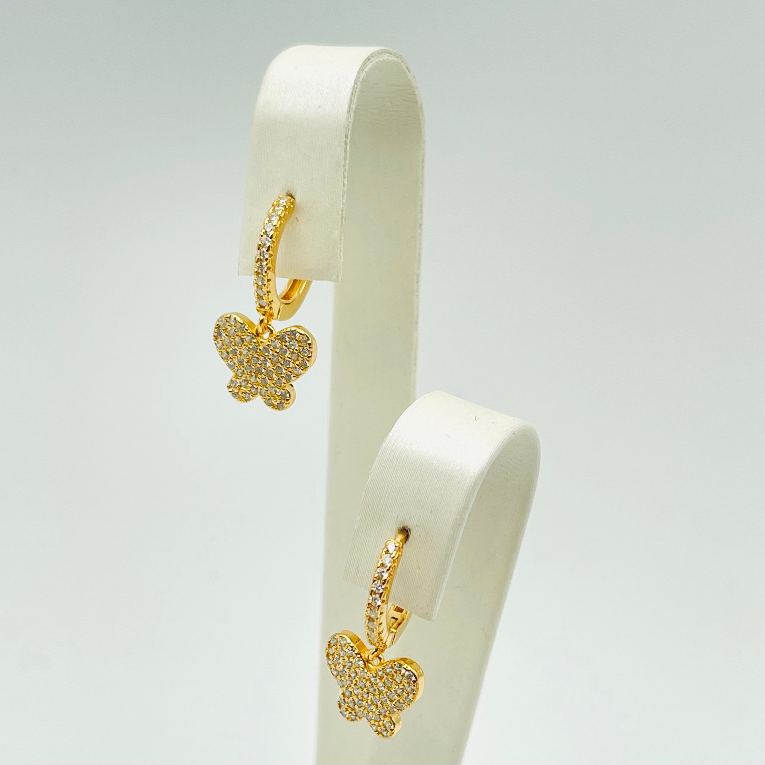 ORECCHINI CERCHI FARFALLA