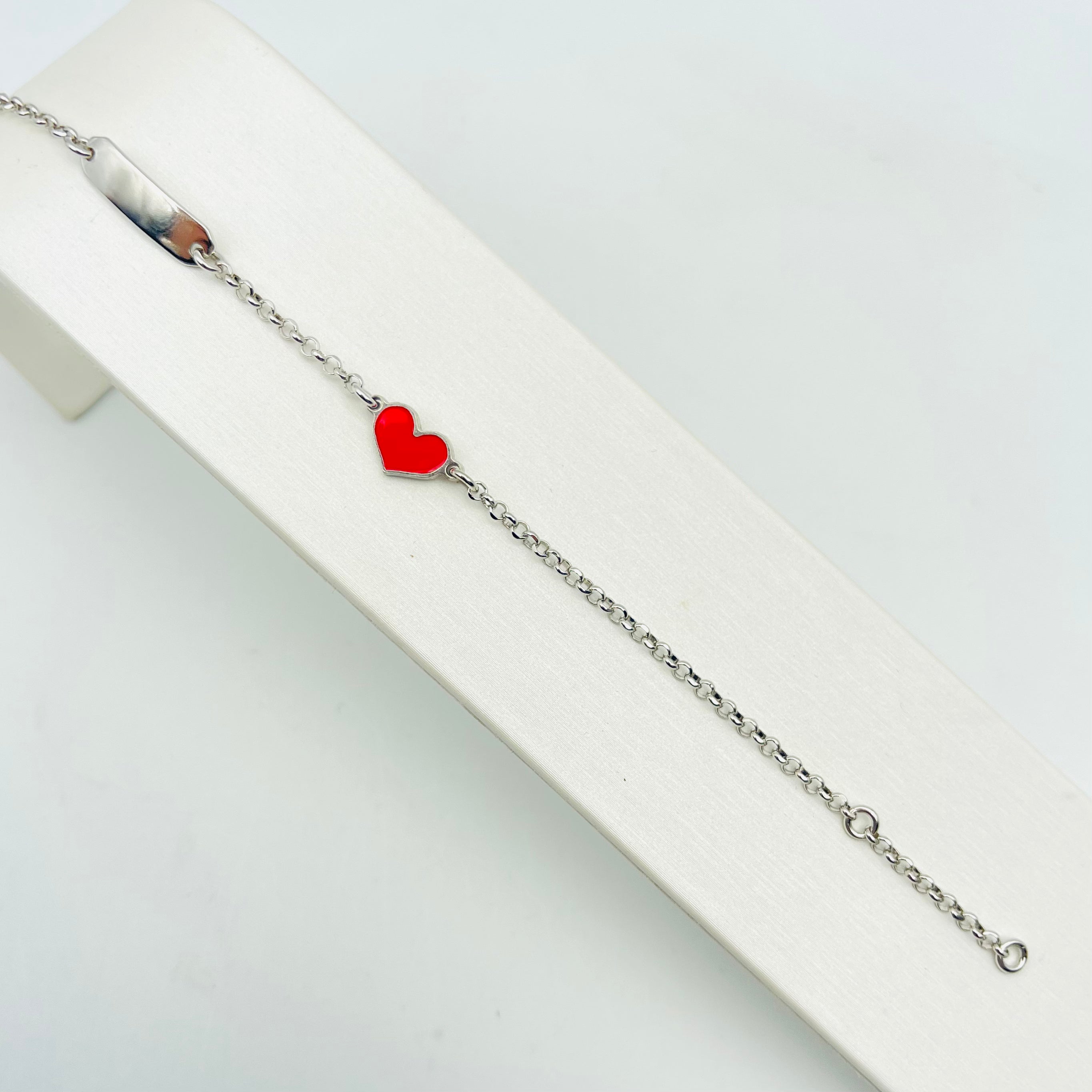 BRACCIALE CUORE E PLACCHETTA JUNIOR