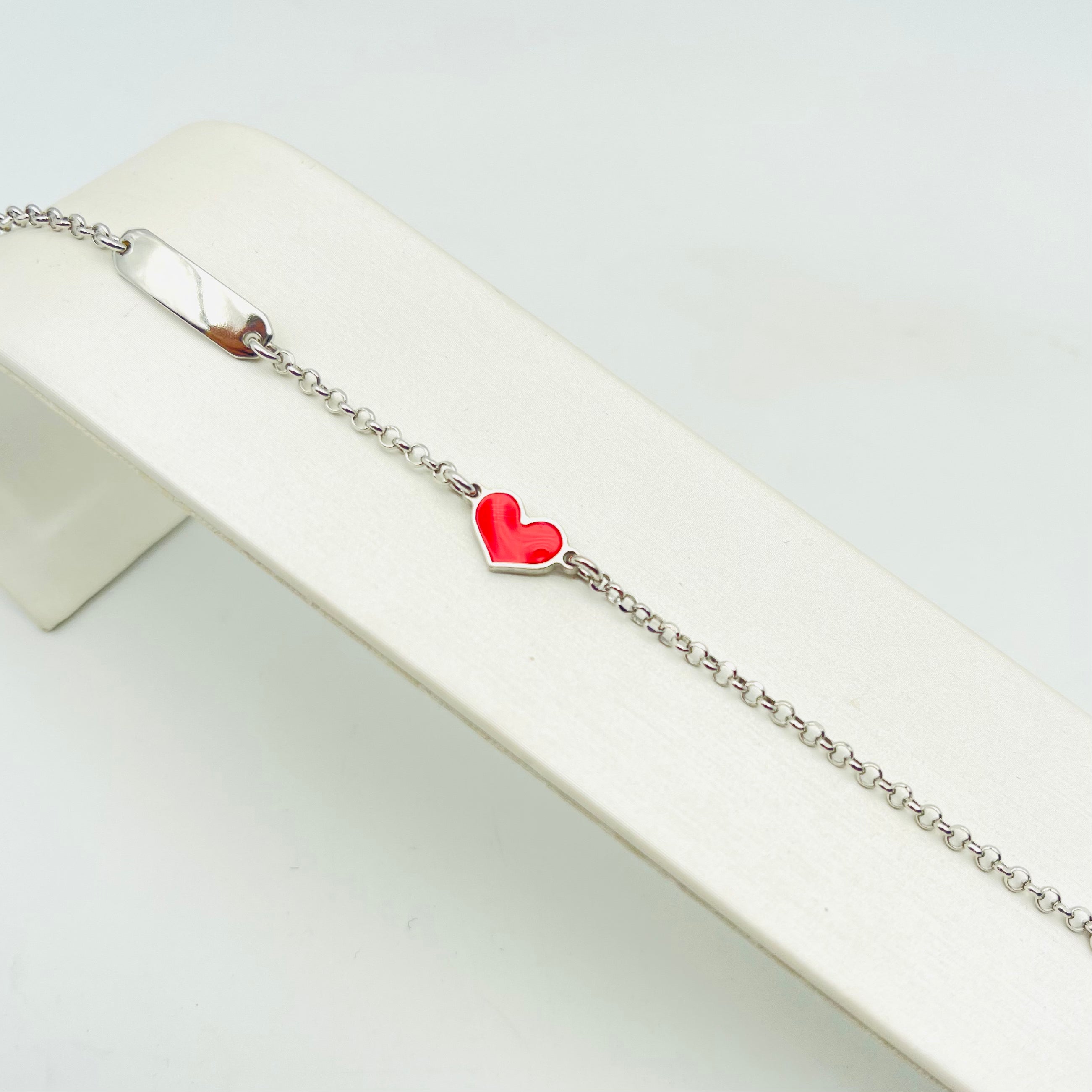 BRACCIALE CUORE E PLACCHETTA JUNIOR