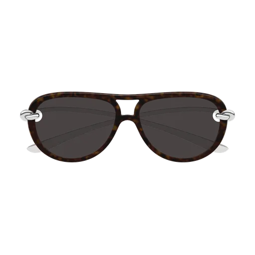 BOTTEGA VENETA BV1418S (002-HAVANA/SILVER/GREY)