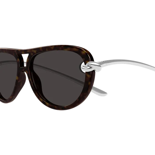 BOTTEGA VENETA BV1418S (002-HAVANA/SILVER/GREY)