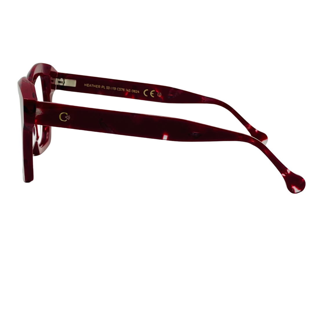 CELESTE EYEWEAR -HEATHER CLIP(576-RED GLITTER)