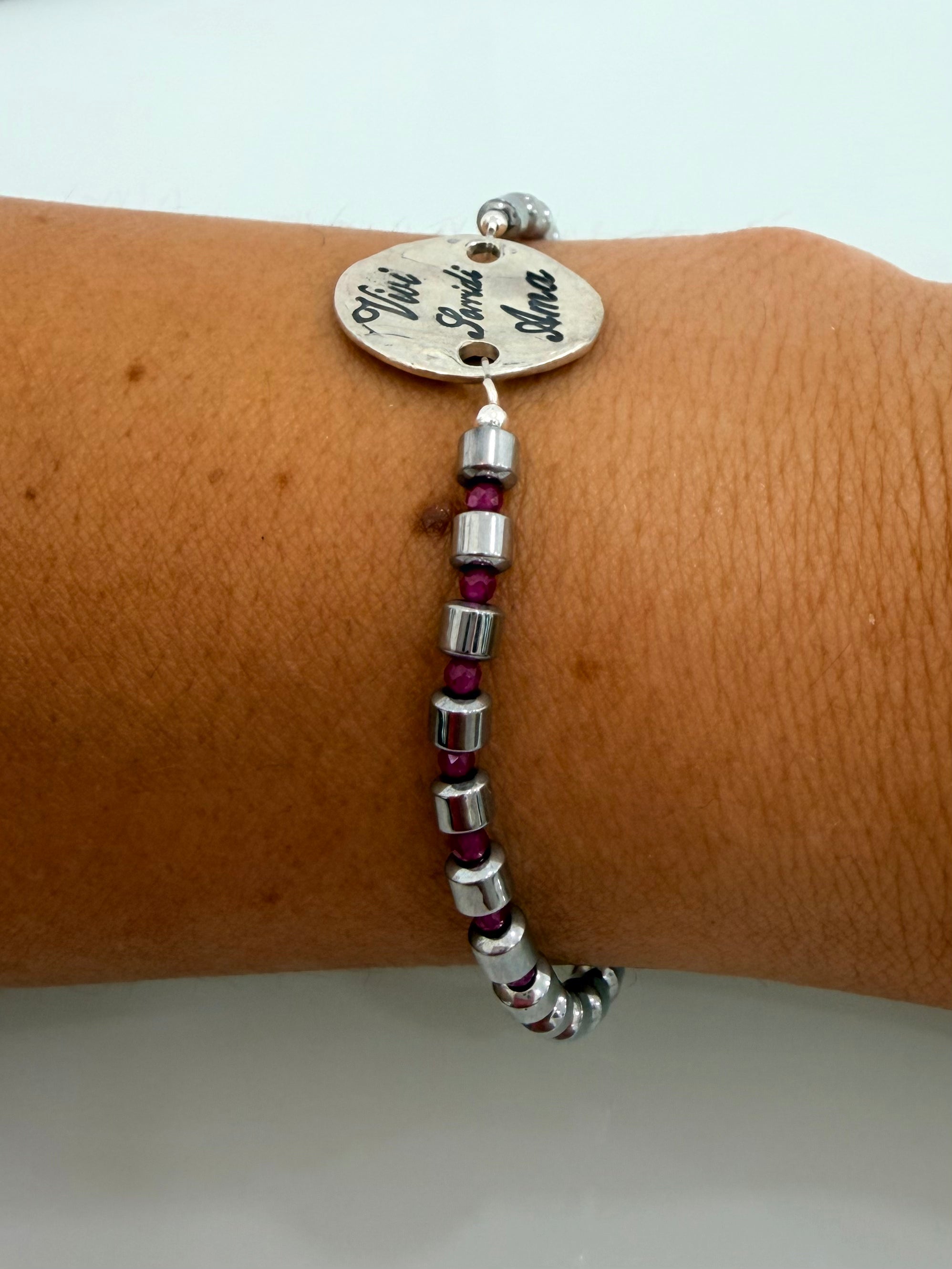 BRACCIALE "Vivi, Sorridi, Ama"(cherry)