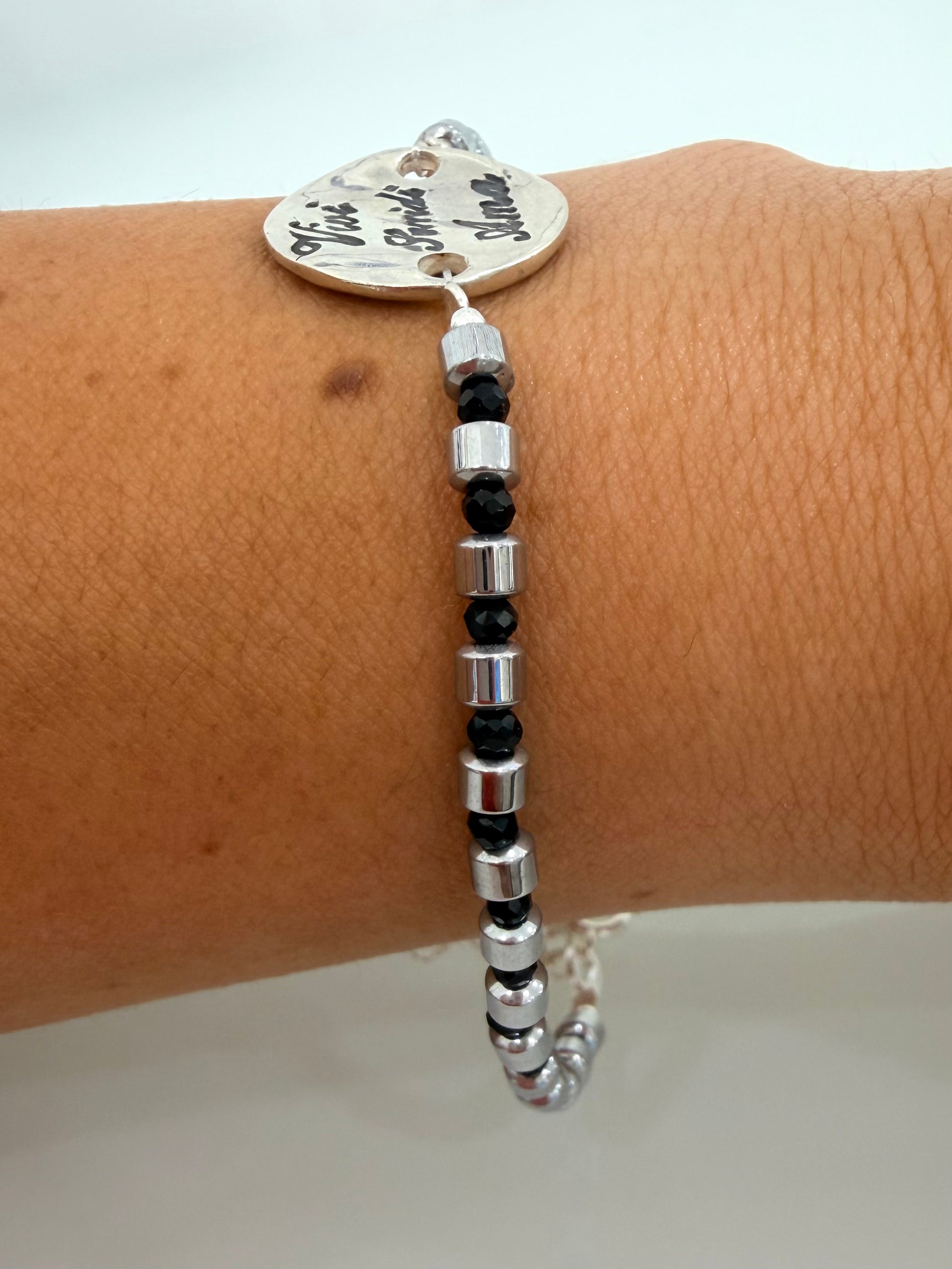 BRACCIALE "Vivi, Sorridi, Ama"(nero)