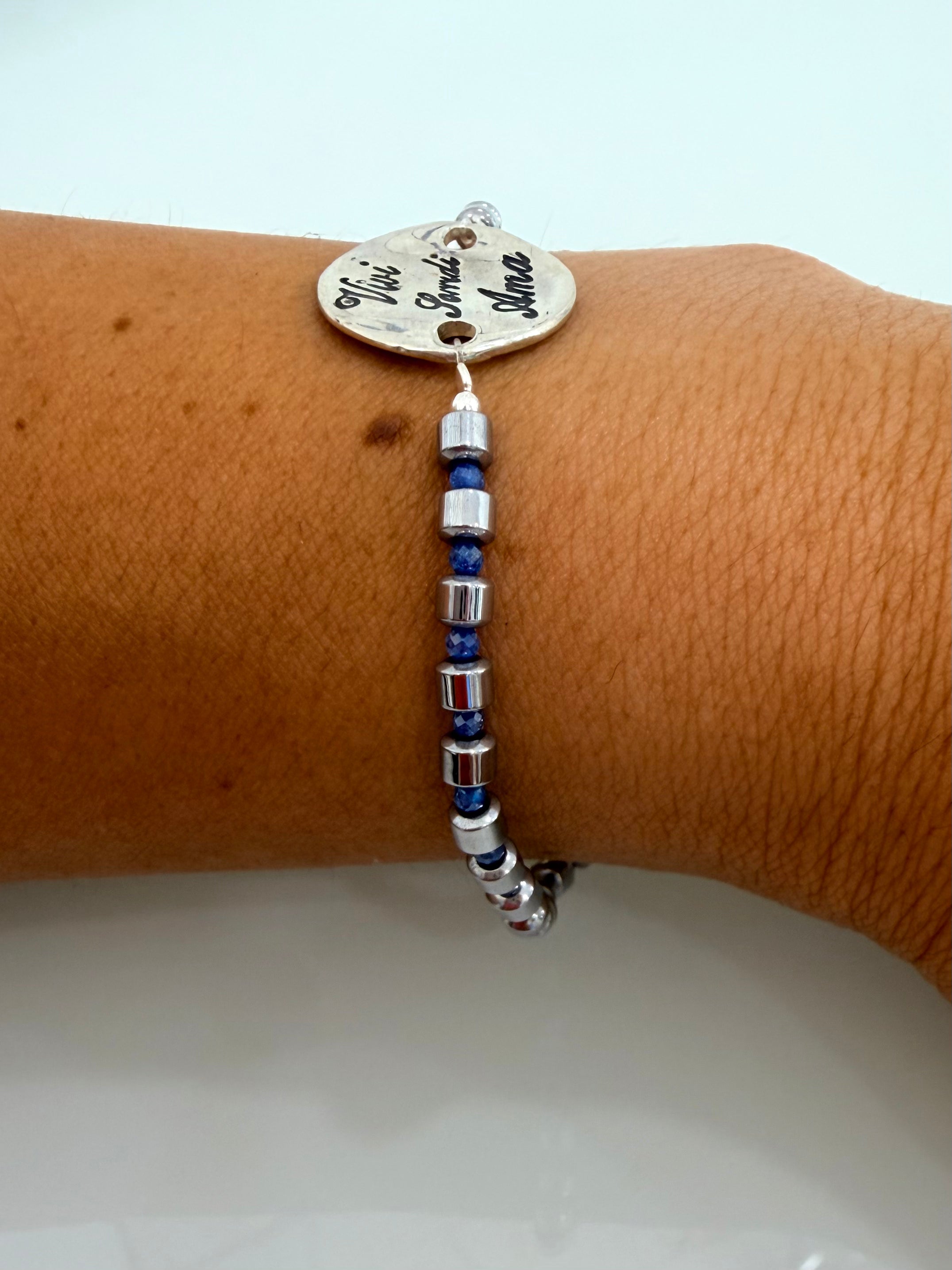 BRACCIALE "Vivi, Sorridi, Ama"(blu)