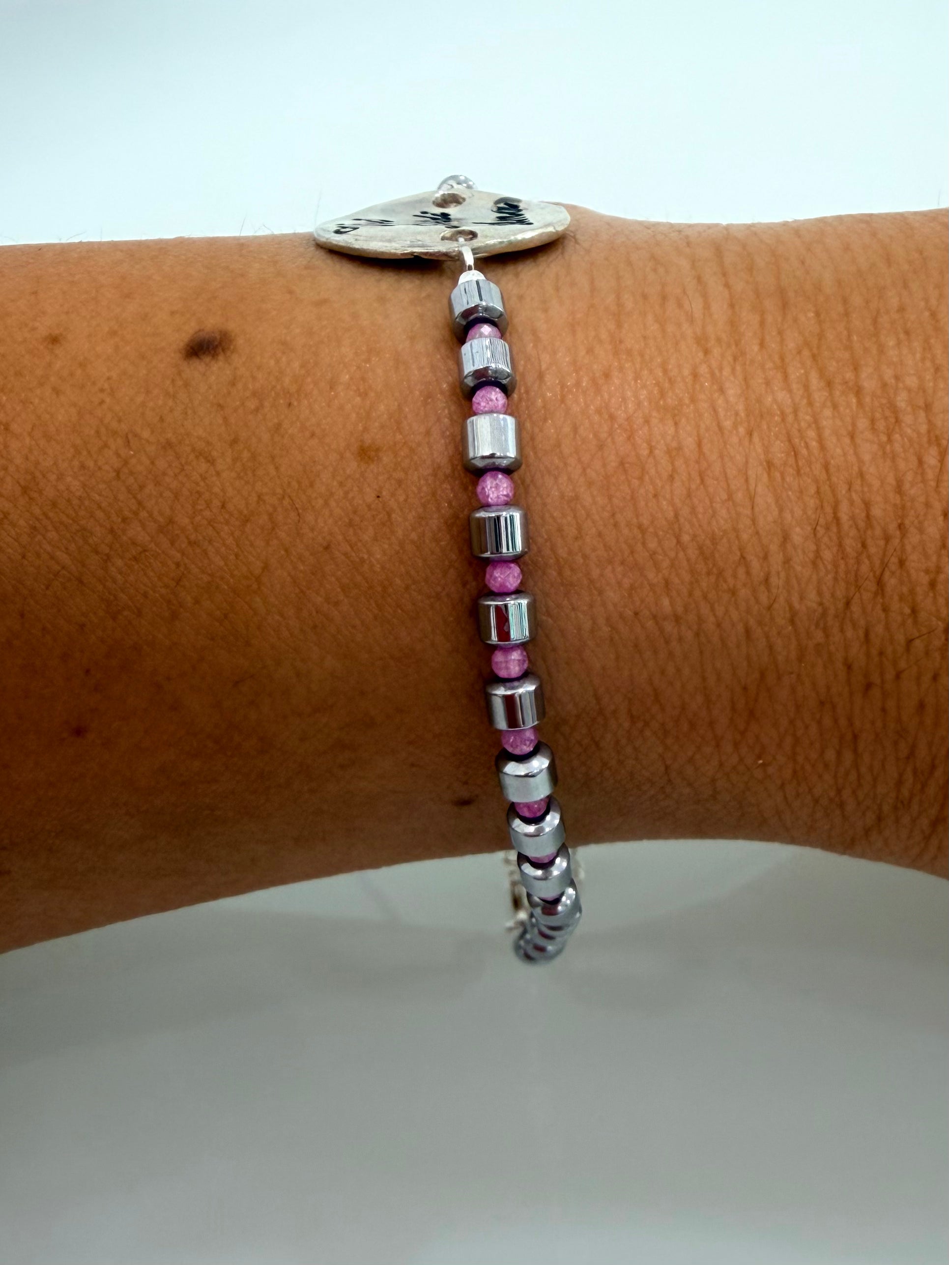 BRACCIALE "Vivi, Sorridi, Ama"(rosa)