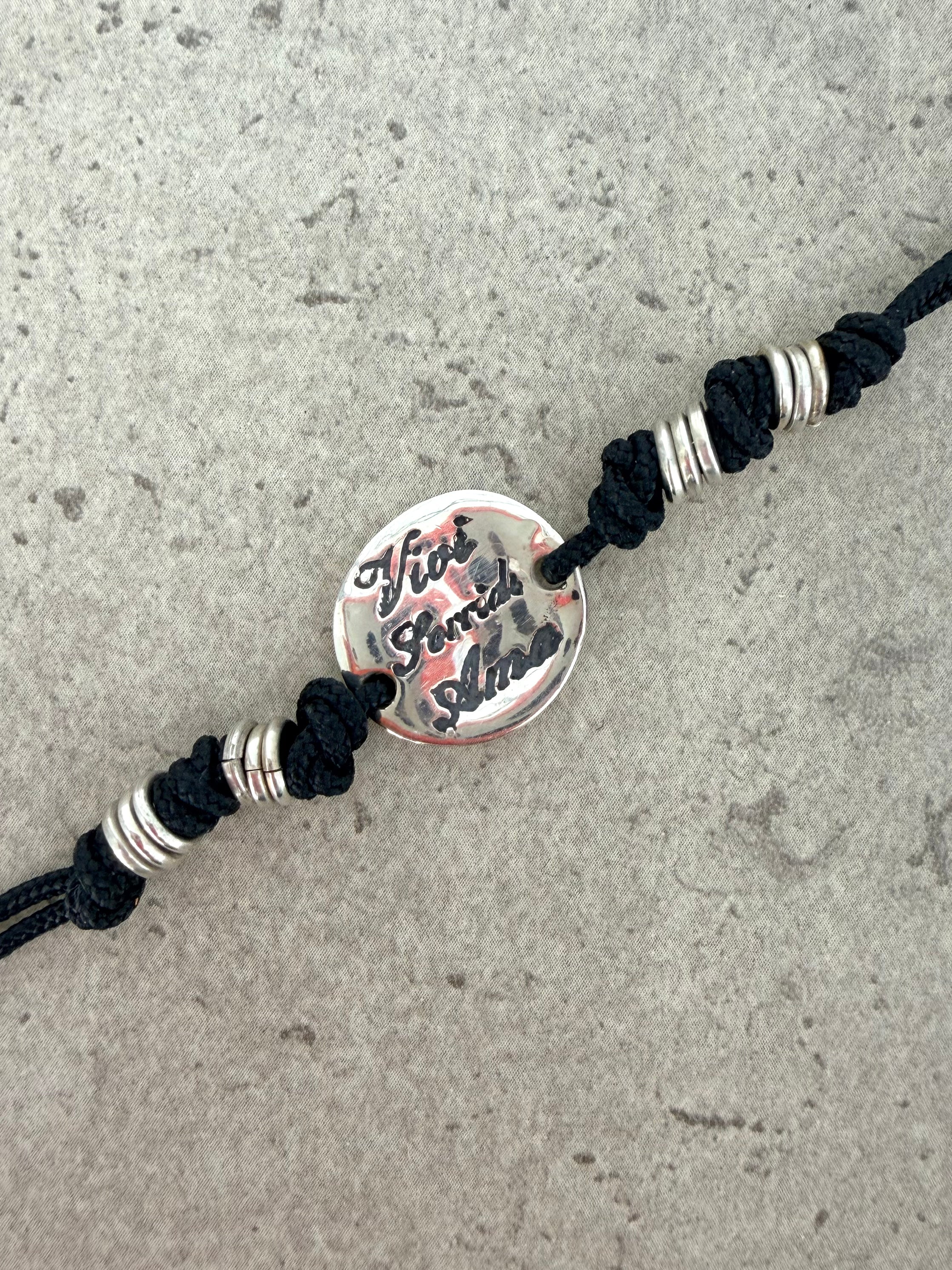 BRACCIALE "Vivi, Sorridi, Ama"(nero)