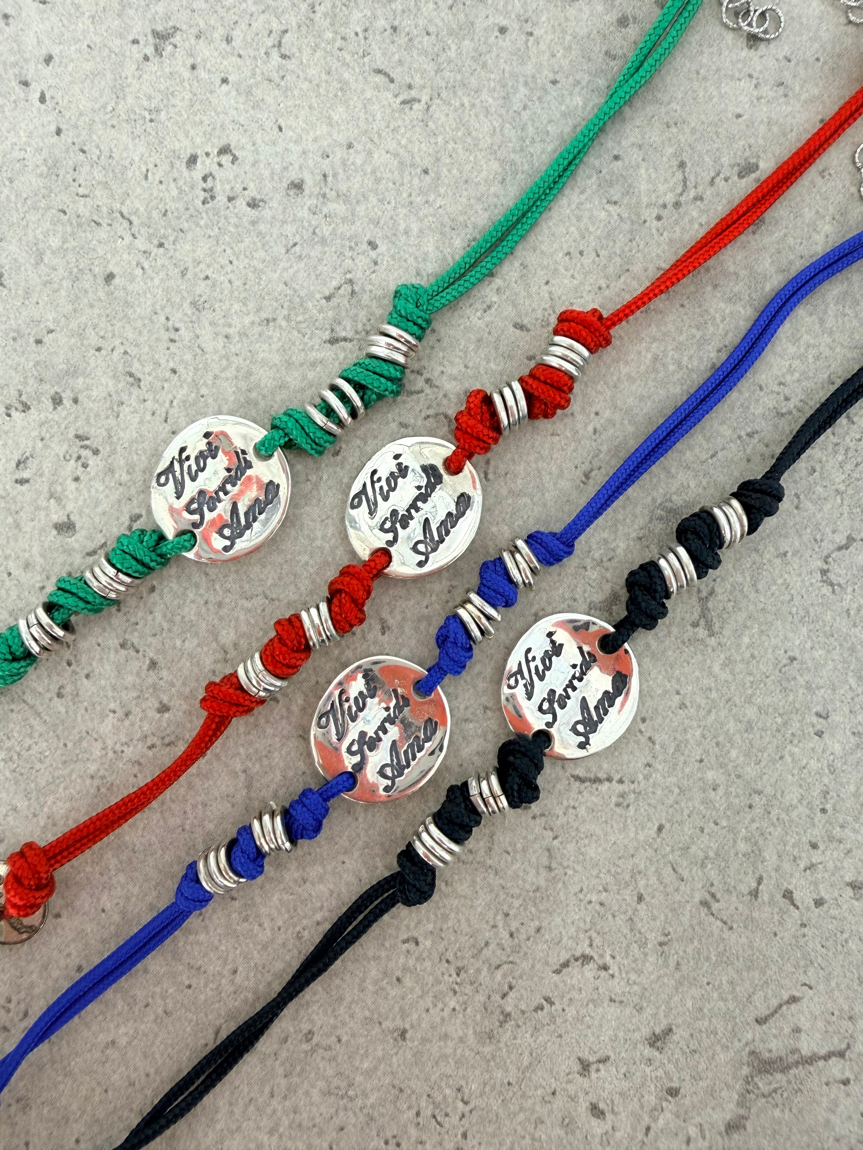 BRACCIALE "Vivi, Sorridi, Ama"(rosso)