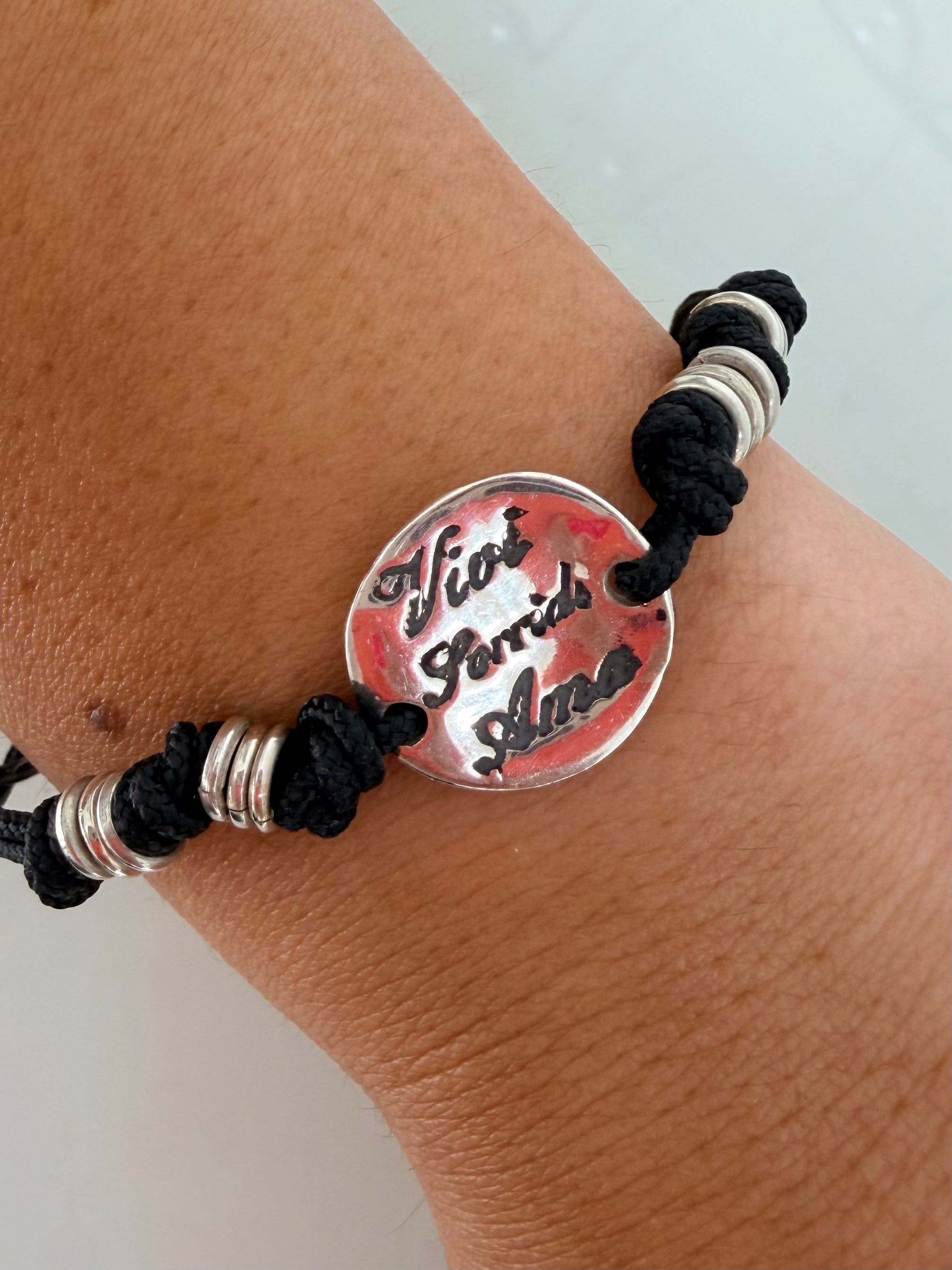 BRACCIALE "Vivi, Sorridi, Ama"(nero)