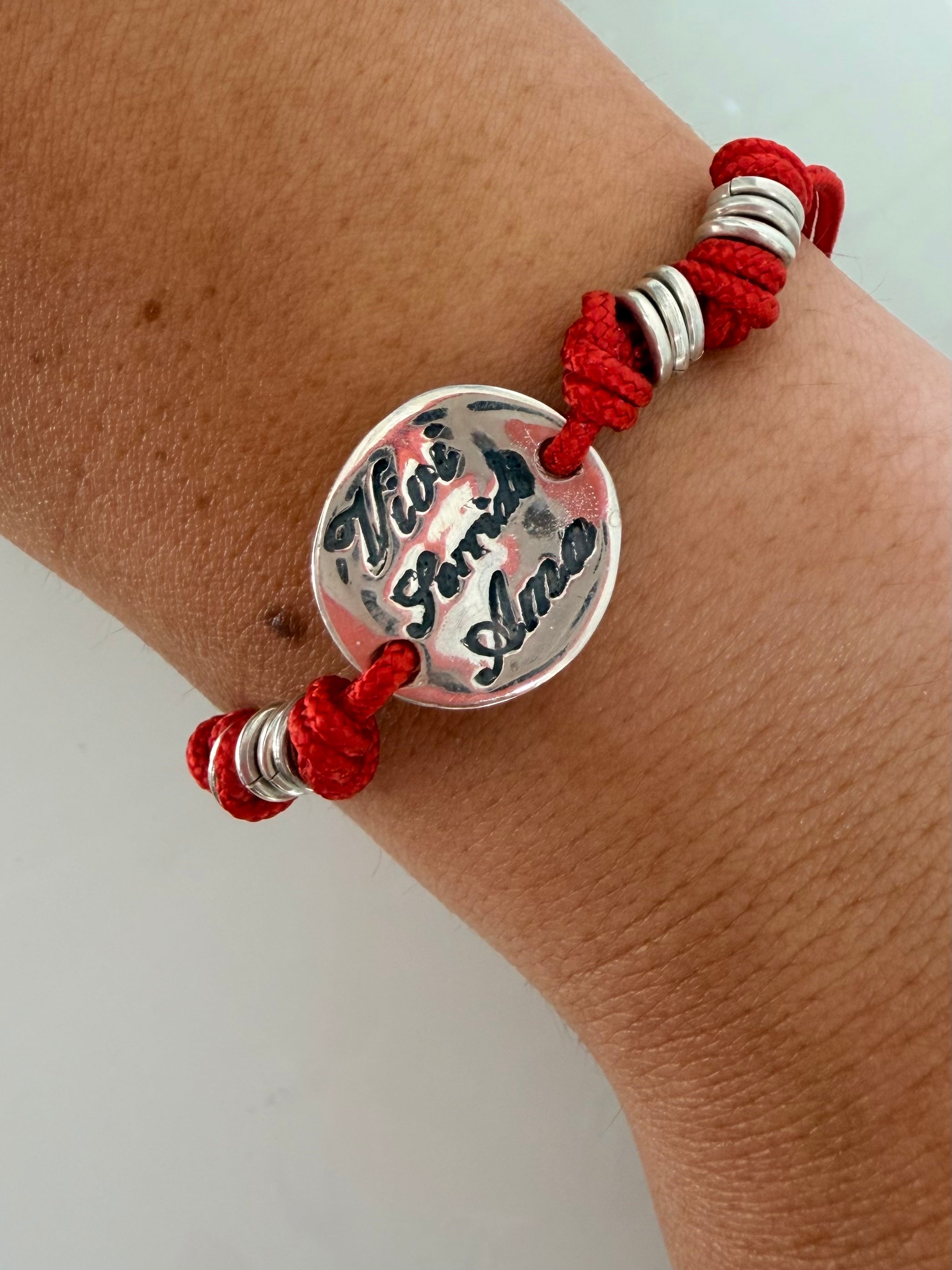 BRACCIALE "Vivi, Sorridi, Ama"(rosso)