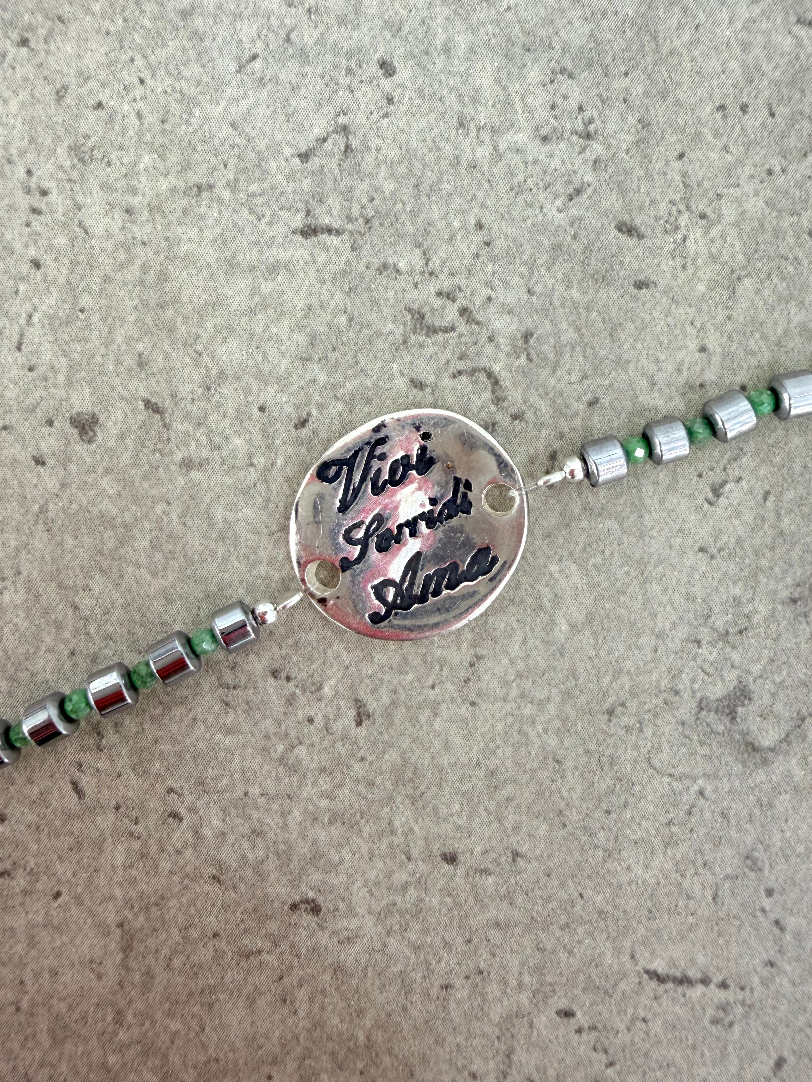 BRACCIALE "Vivi, Sorridi, Ama"(verde)