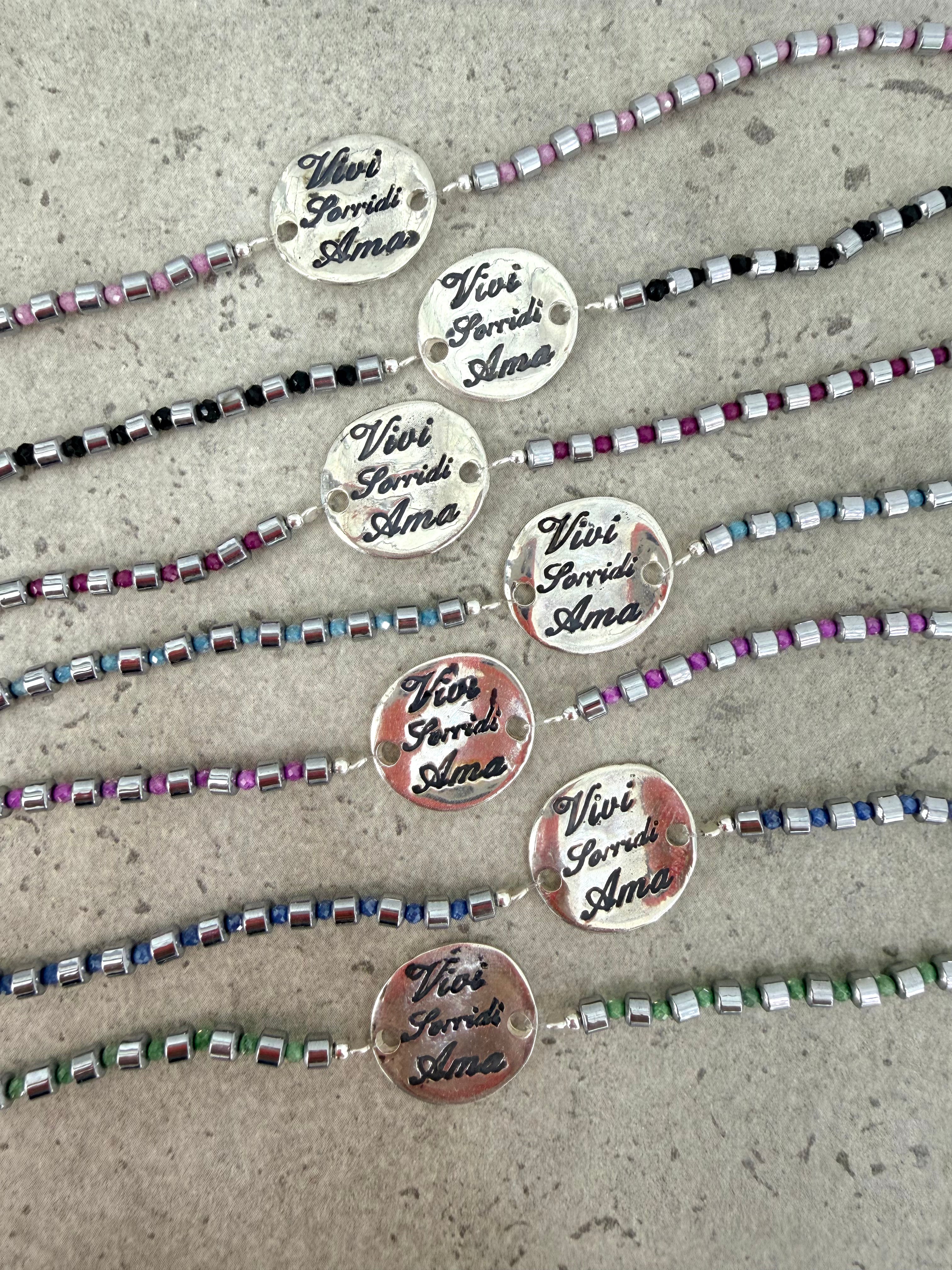 BRACCIALE "Vivi, Sorridi, Ama"(verde)