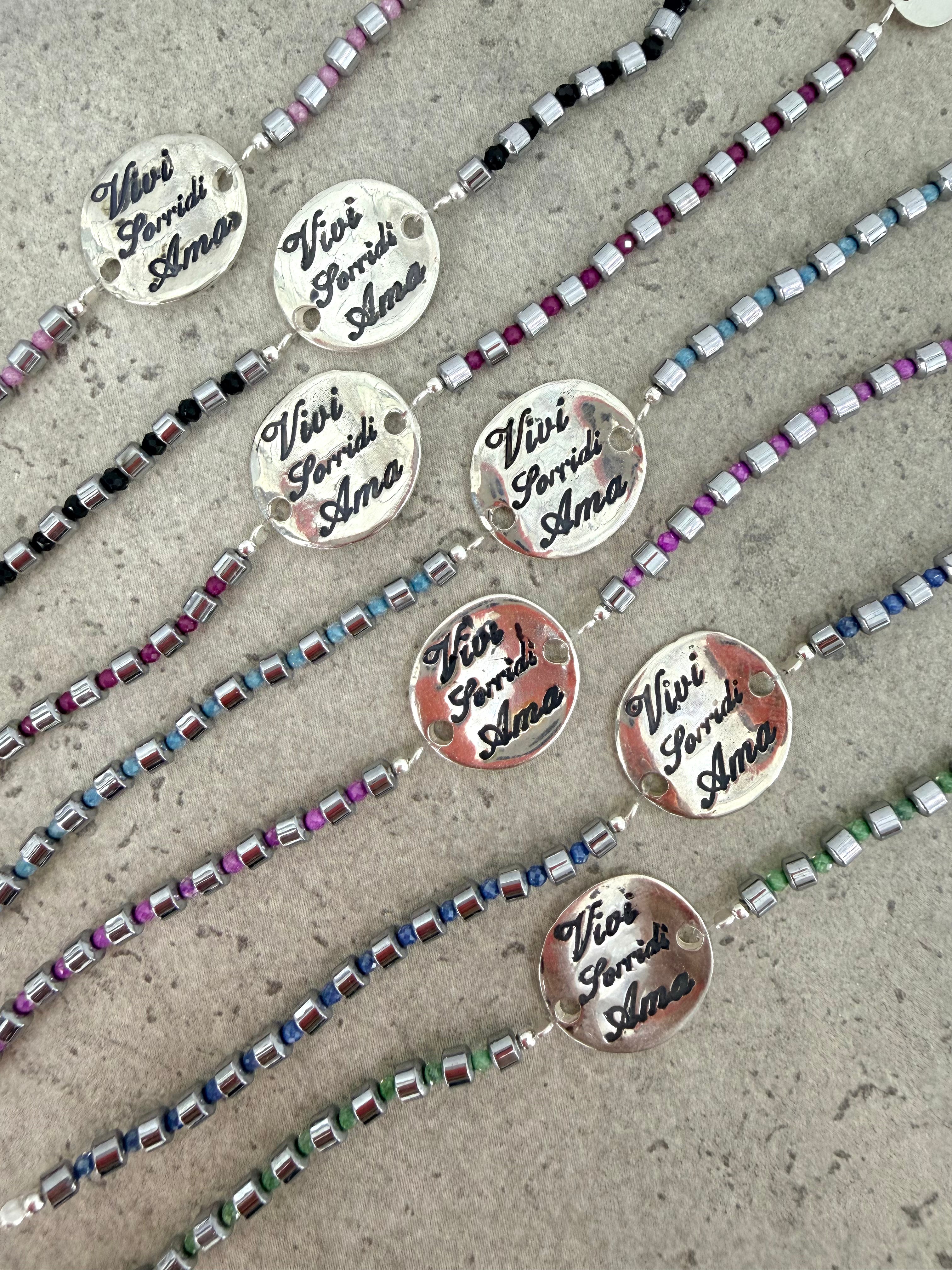 BRACCIALE "Vivi, Sorridi, Ama"(nero)