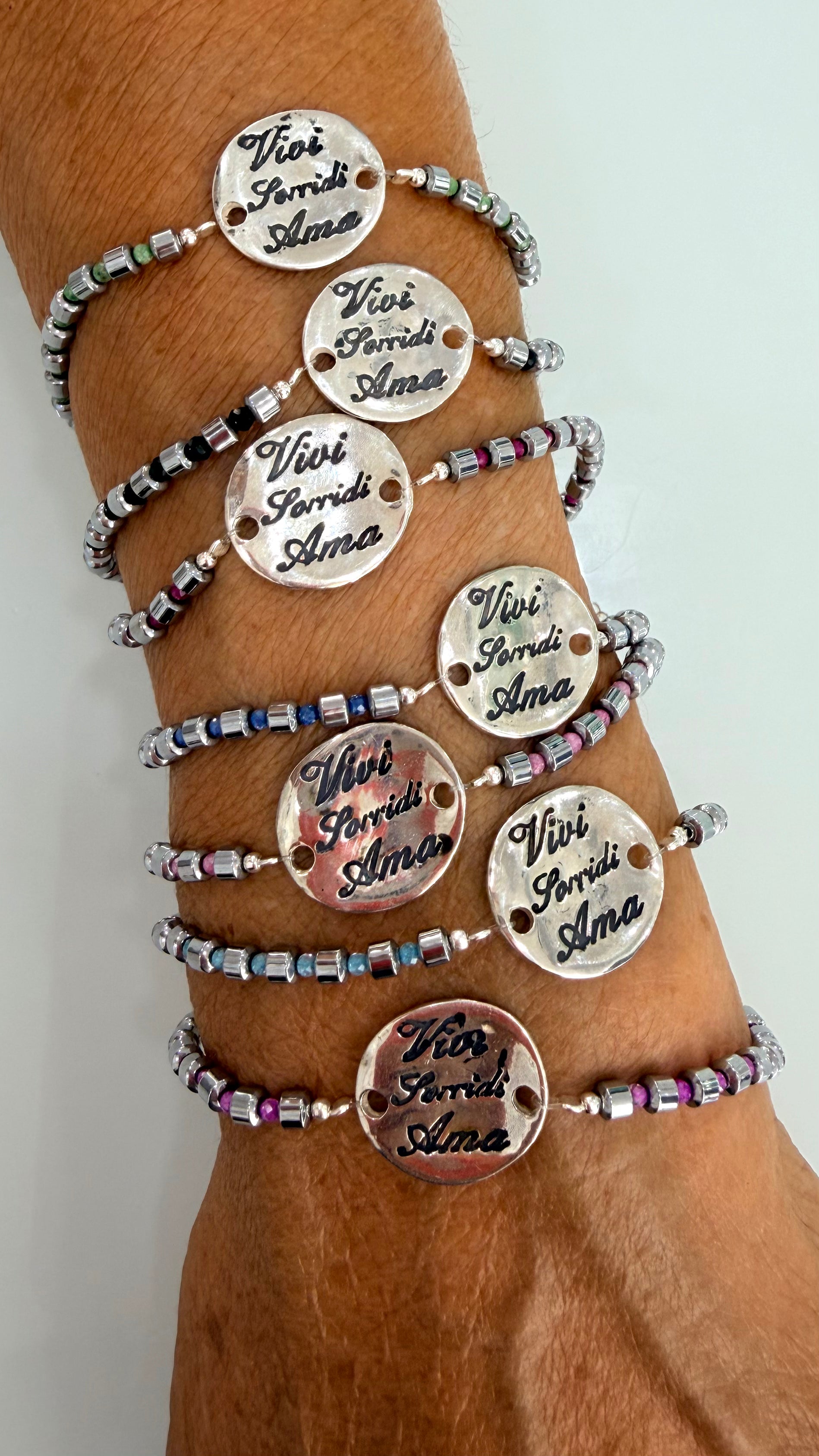 BRACCIALE "Vivi, Sorridi, Ama"(verde)