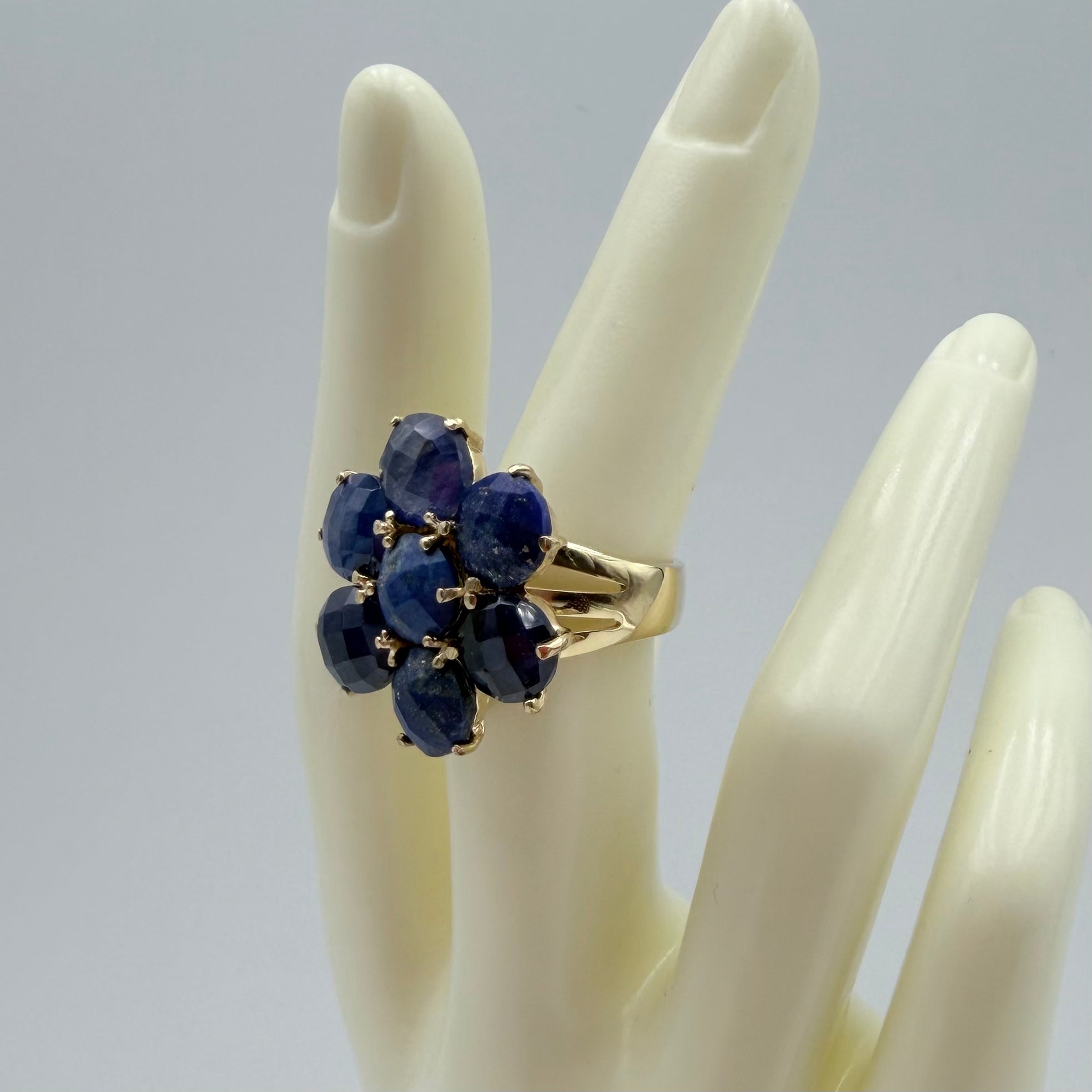ANELLO FIORE BLU 080HB