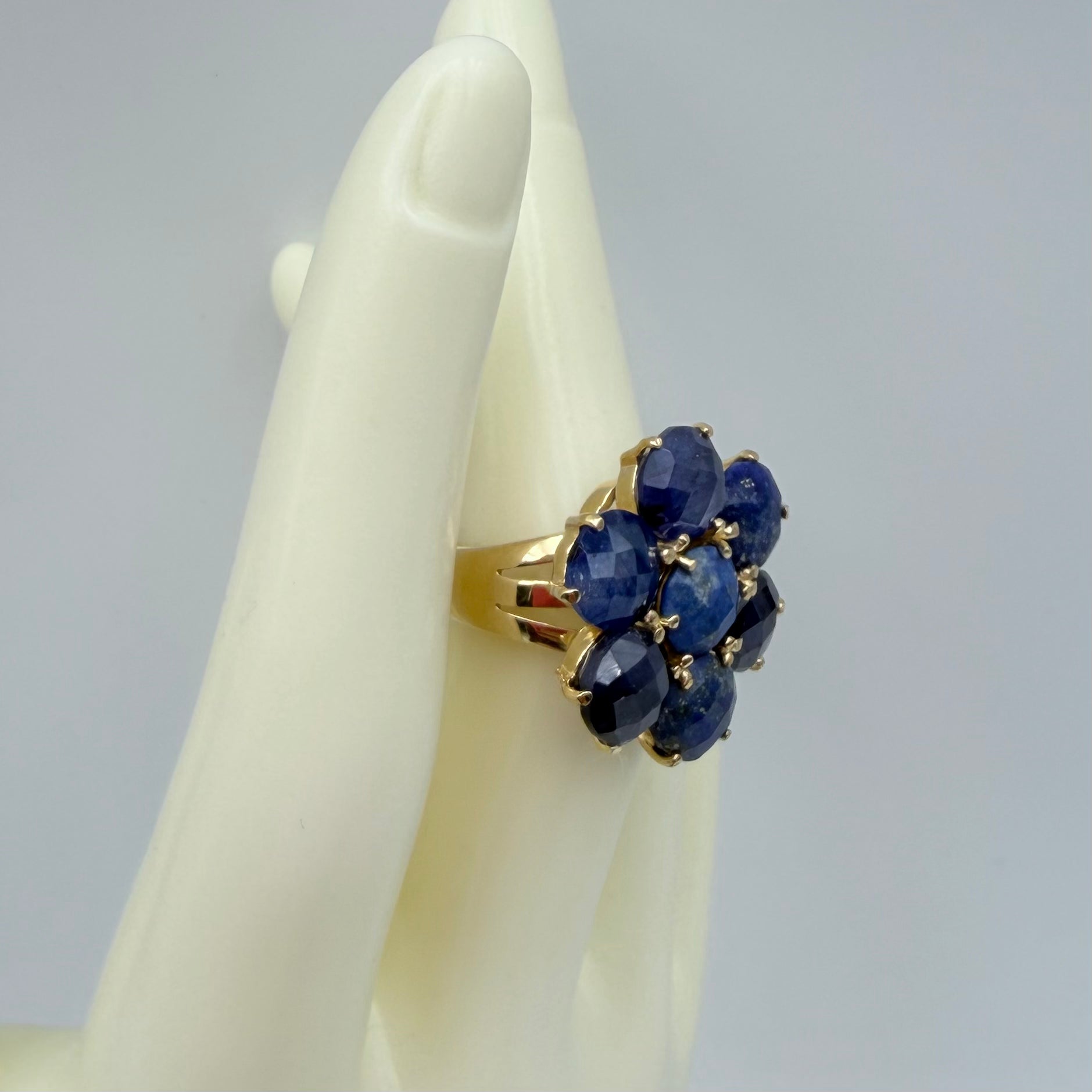 ANELLO FIORE BLU 080HB
