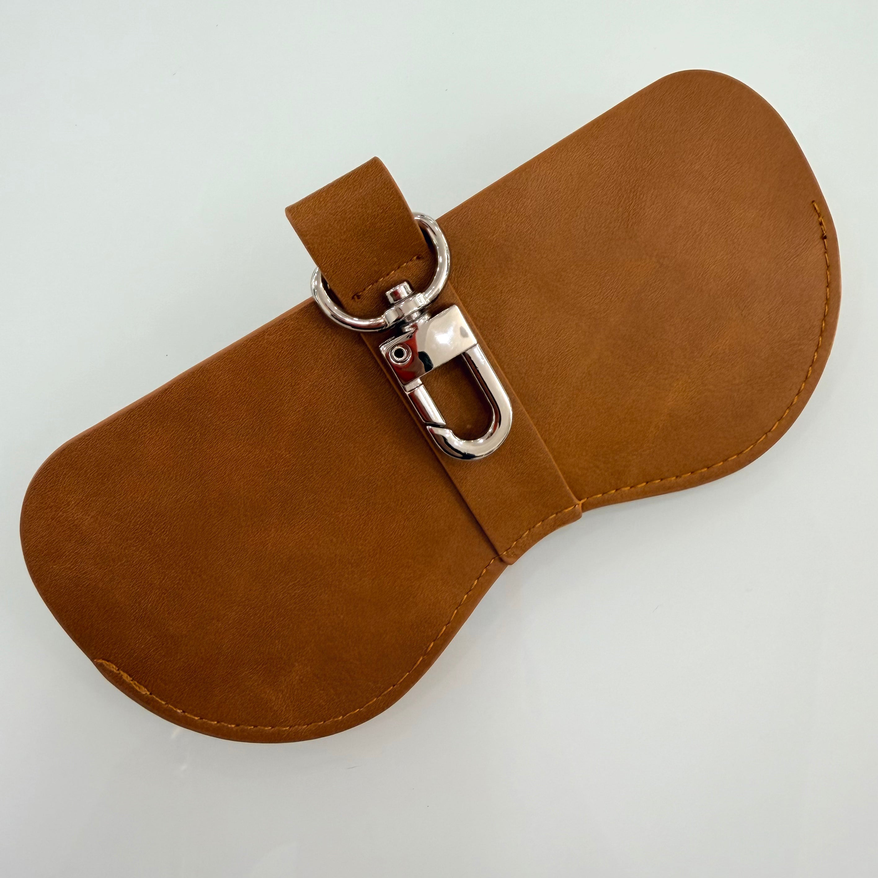 CUSTODIA OCCHIALI CLIP LIGHT BROWN