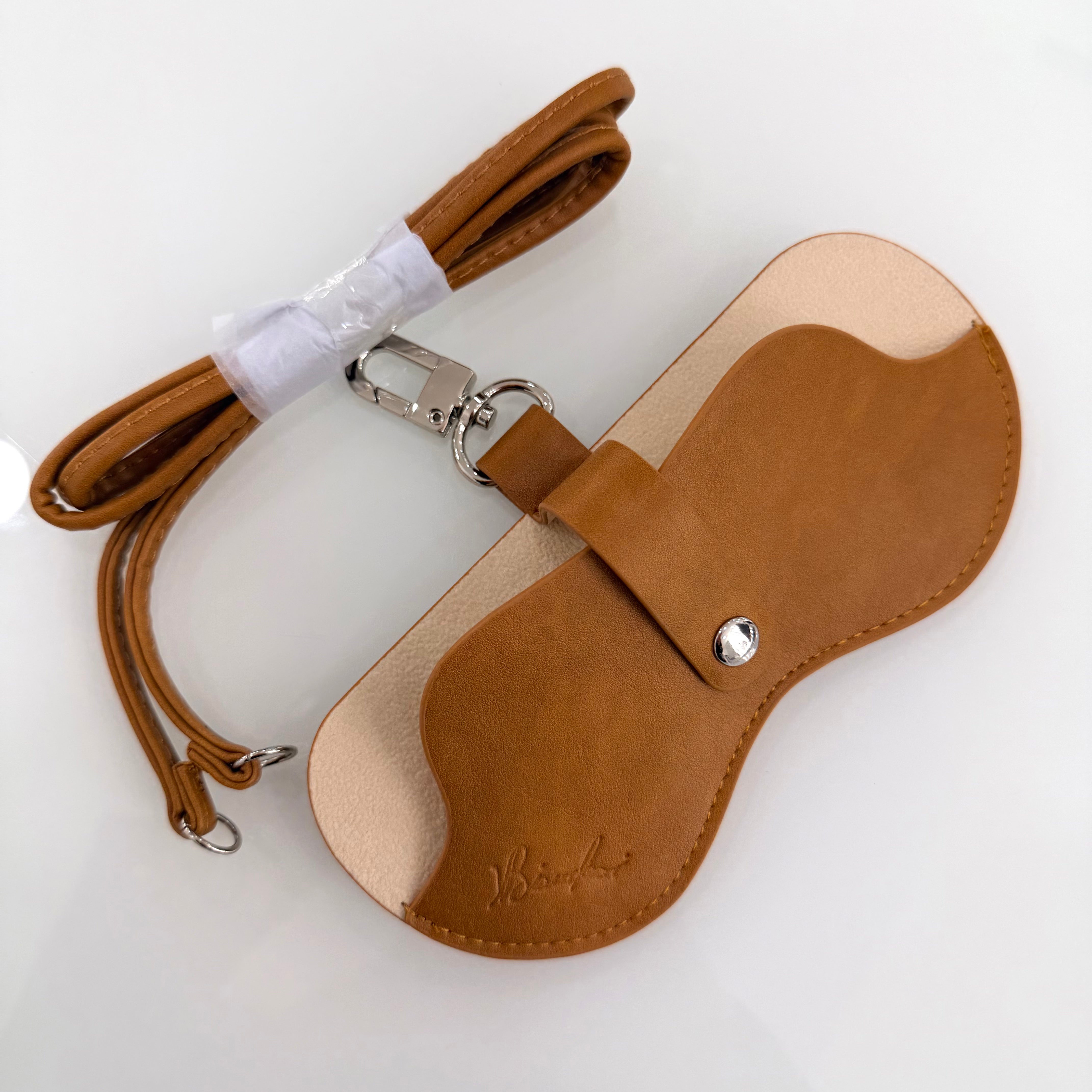 CUSTODIA OCCHIALI CLIP LIGHT BROWN