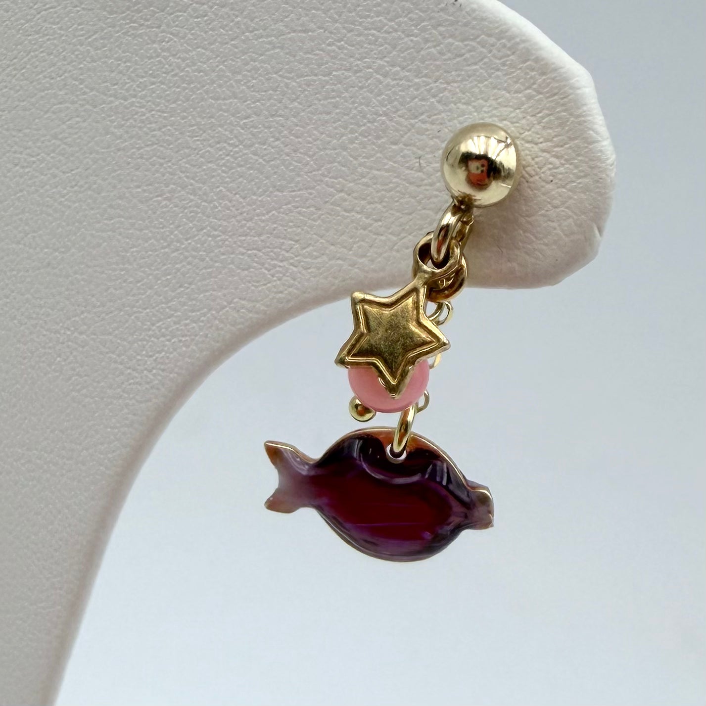 ORECCHINO PESCE VIOLA 381